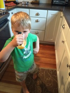 crushing some orange juice